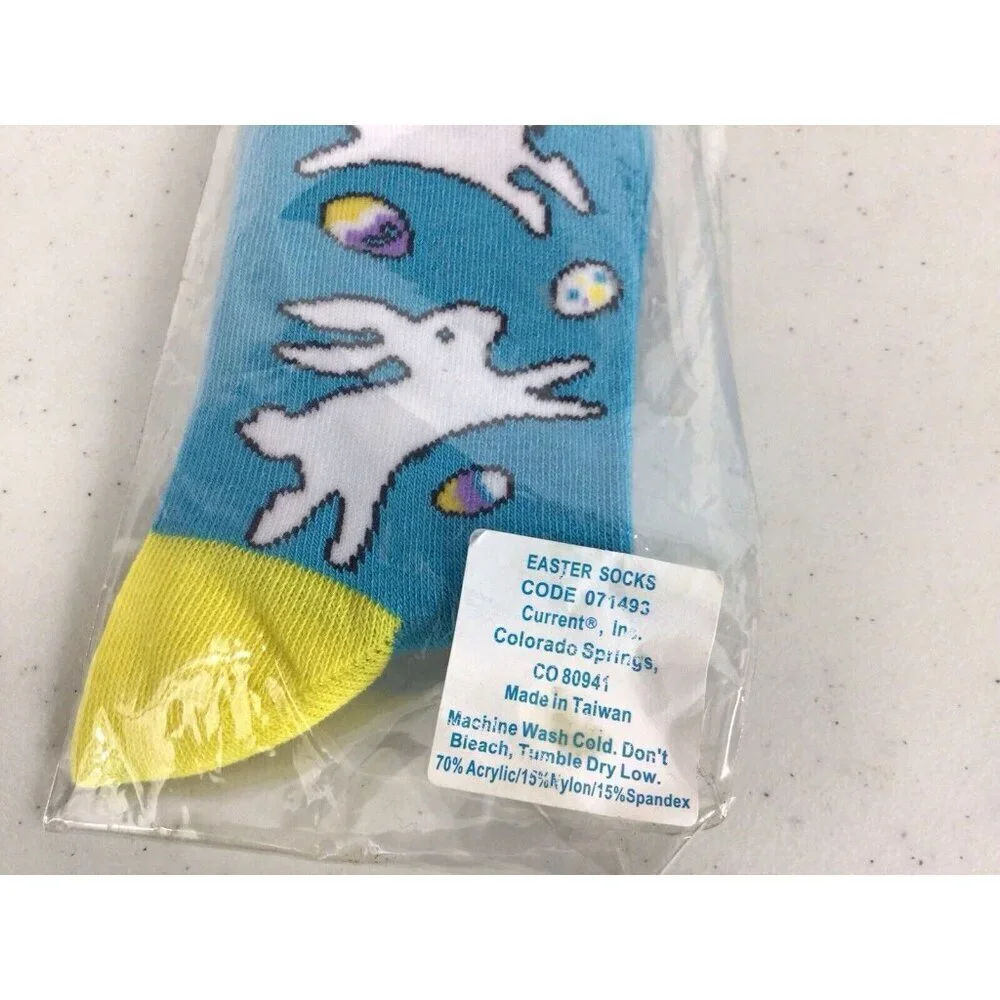 Vintage Current Catalog Easter Bunny Socks Womens Small New